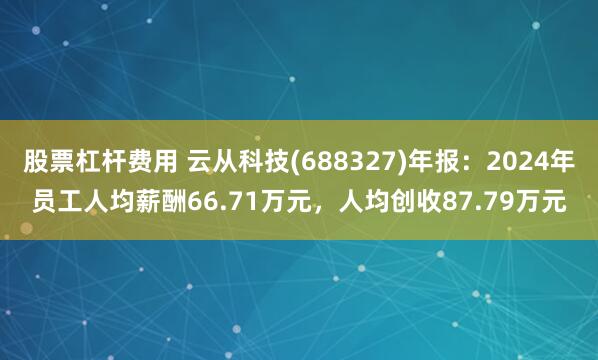 股票杠杆费用 云从科技(688327)年报：2024年员工人均薪酬66.71万元，人均创收87.79万元
