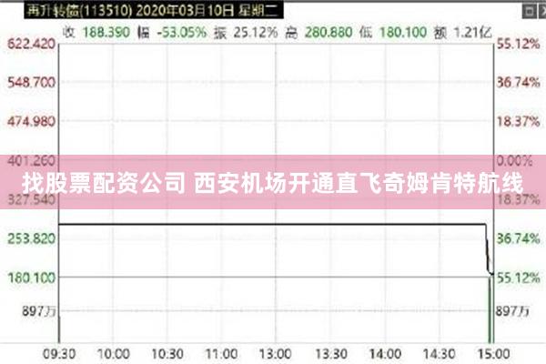 找股票配资公司 西安机场开通直飞奇姆肯特航线