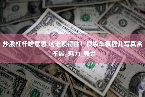炒股杠杆啥意思 这谁顶得住！顶级车模程儿写真赏_车展_魅力_舞台